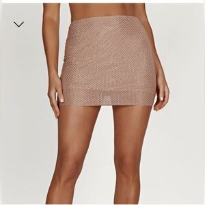 NWT Meshki Diamante Mini Skirt - size M